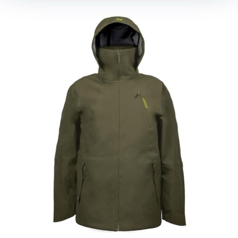 Men's Forum Snowboards waterproof 3 layer Jacket OLIVE, sz Large. New and unworn